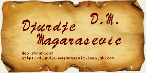 Đurđe Magarašević vizit kartica